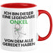 Onkel Geschenk Tasse Lustige Geschenkidee Geburtstag für Onkel Ich Bin Dieser Legendäre Onkel Von Dem Alle Geredet Haben Kaffee-Becher Rot Trendation
