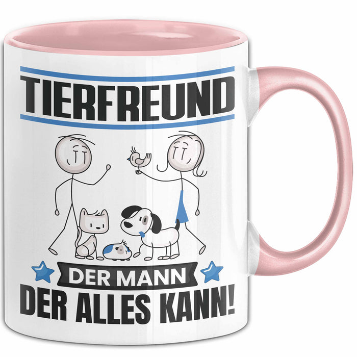 Tierfreund Tasse Geschenk für Tierfreund Der Mann Der Alles Kann Geschenkidee zum Geburtstag Rosa Trendation