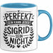 Sigrid Tasse Geschenk Perfekt Sein Kann Jeder Geschenkidee Geburtstag Blau Trendation