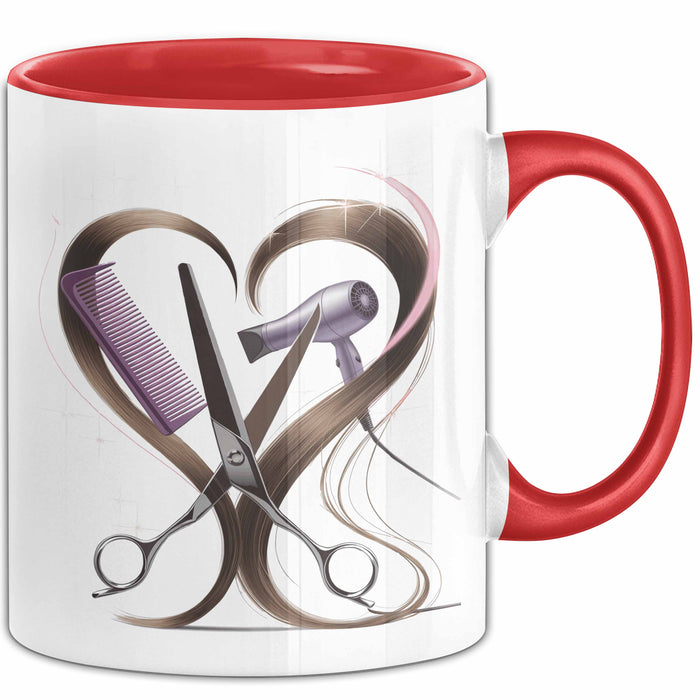 Friseur Tasse Geschenk Lustige Geschenkidee Spruch Für Haar Künstler Rot Trendation