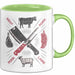 Metzger Tasse Geschenkidee Fleischschneider Lustiger Spruch Geschenkidee Lustig Grün Trendation