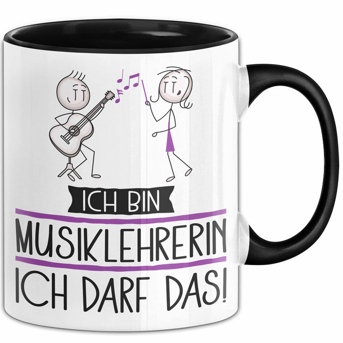 Geschenk für Musiklehrerin Tasse Lustige Geschenkidee Geburtstag Ich Bin Musiklehrerin Ich Darf Das Trendation