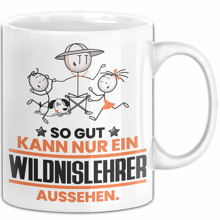 Wildnislehrer Geschenk Tasse So Gut Kann Nur Ein Wildnislehrer Aussehen Geschenkidee Kaffee-Becher Weiß Trendation