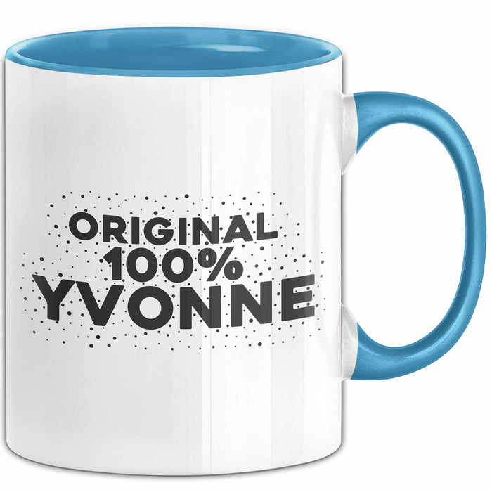 Yvonne Tasse Original 100% Yvonne Geschenk Blau Trendation