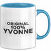 Yvonne Tasse Original 100% Yvonne Geschenk Blau Trendation