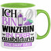 Winzerin Ausbildung Start Geschenk Tasse Ich Bin Winzerin In Der Ausbildung Ich Darf Das Kaffee-Becher Geschenkidee Grün Trendation