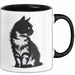 Katzen Tierliebhaber Tasse Geschenk Lustige Geschenkidee Spruch Schwarz Trendation