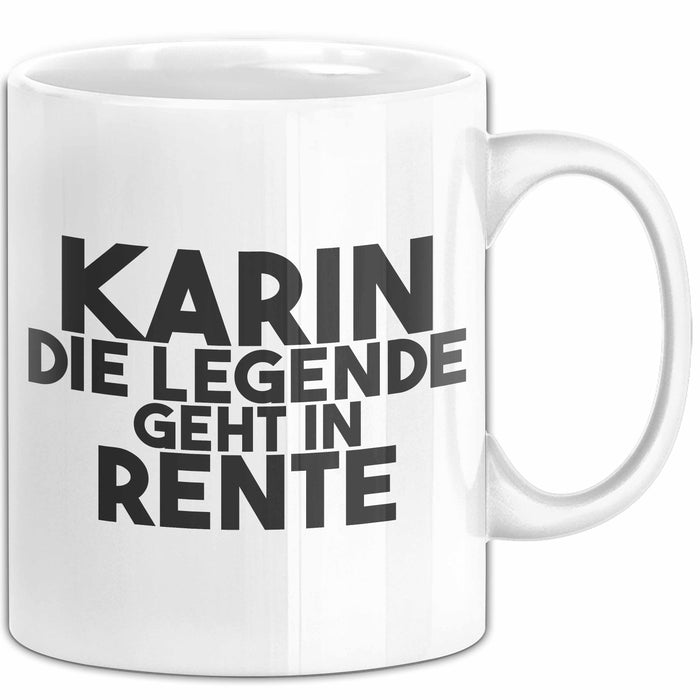 Karin Tasse Karin – Die Legende Geht In Rente Geschenk