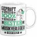 Musikverleger Geschenk Lustiger Spruch für Musikverleger Geschenkidee Bester Musikverleger Der Welt Weiß Trendation