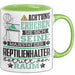 Reptilienhalter Geschenk Tasse Lustiger Spruch Erheben Sie Sich Der Reptilienhalter Betritt den Raum Grün Trendation