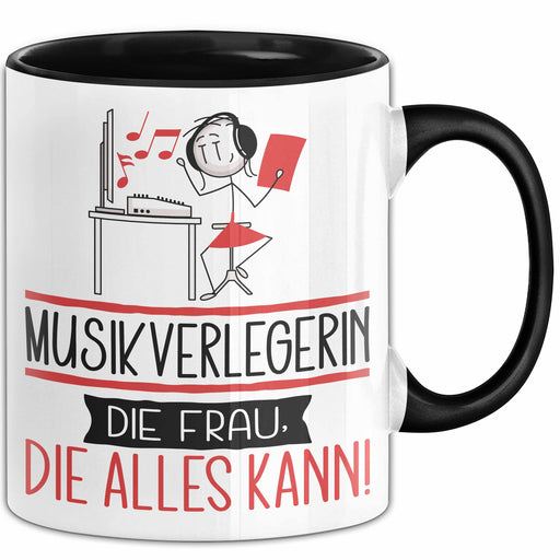 Musikverlegerin Geschenk Tasse Becher Die Frau Die Allen Kann Geschenkidee für eine Musikverlegerin Lustig Trendation