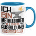 Metallbauer Ausbildung Tasse Geschenk Ich Bin Metallbauer In Der Ausbildung Ich Darf Das Geschenkidee Spruch Blau Trendation