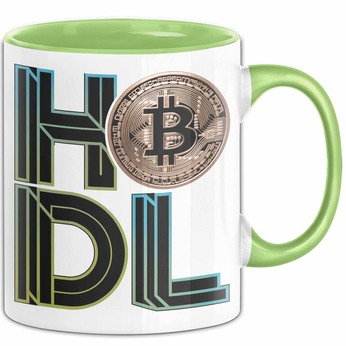 Kryptowährungs Fan Tasse Geschenkidee für Krypto Besitzer Grün Trendation