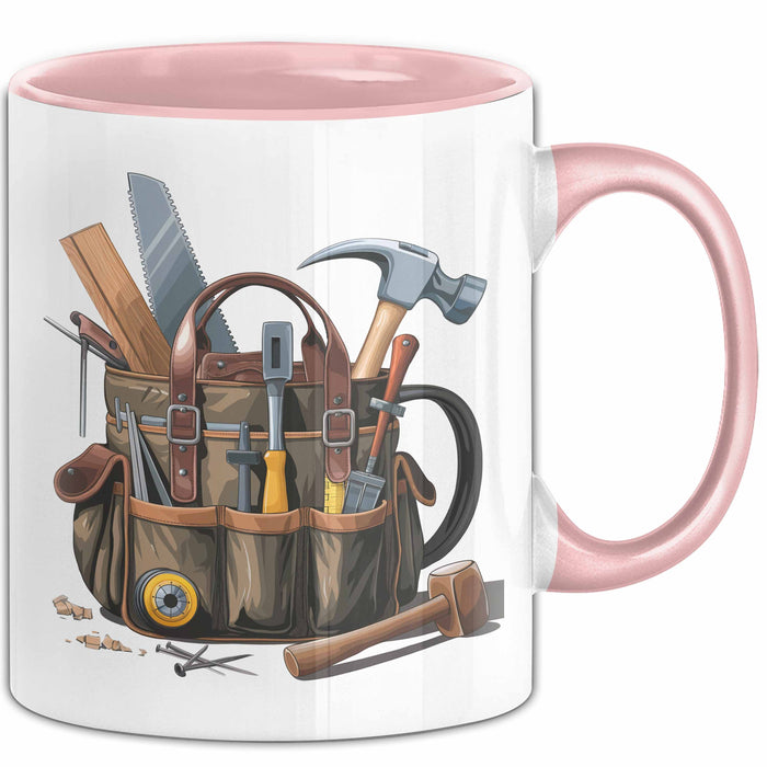 Zimmerer Tasse Geschenkidee für Schreiner Lustiger Spruch Rosa Trendation