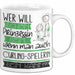 Curling-Spielerin Tasse Geschenk Spruch Wer Will Schon Prinzessin Sein Wenn Man Auch Curling-Spielerin Sein Kann Weiß Trendation