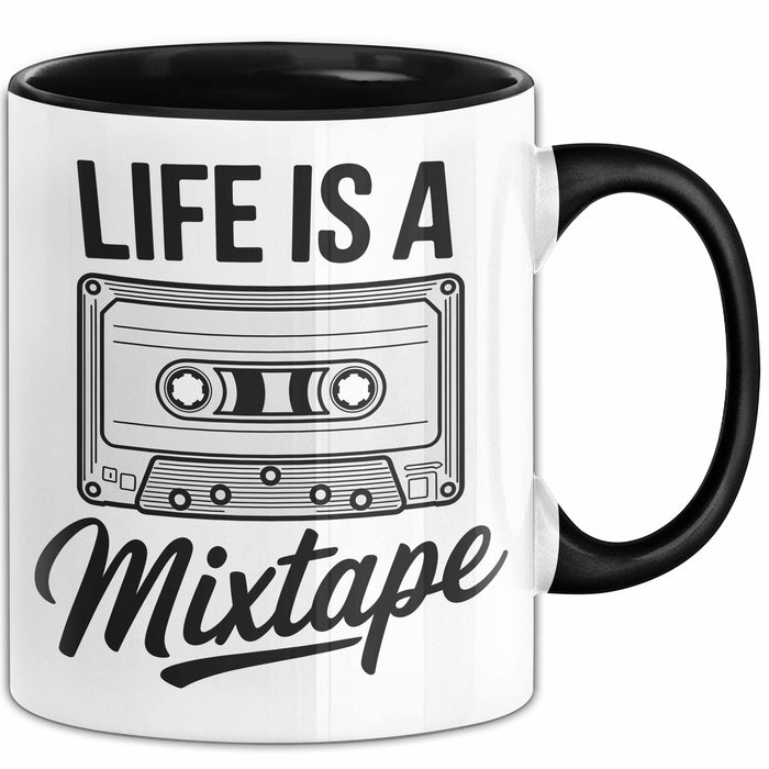 Retro Kassette Mixtape Tasse Geschenk Lustige Geschenkidee Spruch Das Leben Ist Ein Mixtape Trendation