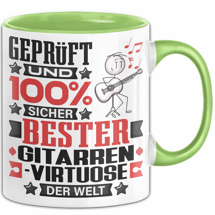 Gitarrenvirtuose Geschenk Lustiger Spruch für Gitarrenvirtuose Geschenkidee Bester Gitarrenvirtuose Der Welt Grün Trendation
