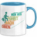 Office Arbeitskollege Tasse Geschenk Lustige Geschenkidee Spruch Mein Weg Führt Nach Oben Blau Trendation