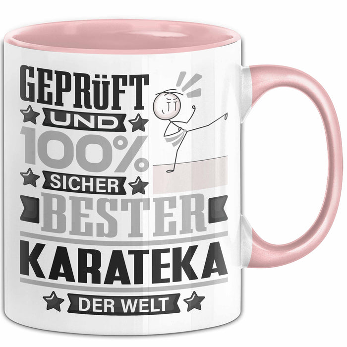 Karateka Geschenk Lustiger Spruch für Karateka Geschenkidee Bester Karateka Der Welt Rosa Trendation