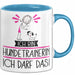 Geschenk für Hundetrainerin Tasse Lustige Geschenkidee Geburtstag Ich Bin Hundetrainerin Ich Darf Das Blau Trendation