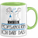 Geschenk für Popsängerin Tasse Lustige Geschenkidee Geburtstag Ich Bin Popsängerin Ich Darf Das Grün Trendation