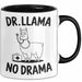 Lama Tasse Geschenk Dr Llama No Drama Geschenkidee Lustig Tier Schwarz Trendation