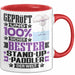 Stand-Up-Paddler Geschenk Lustiger Spruch für Stand-Up-Paddler Geschenkidee Bester Stand-Up-Paddler Der Welt Rot Trendation
