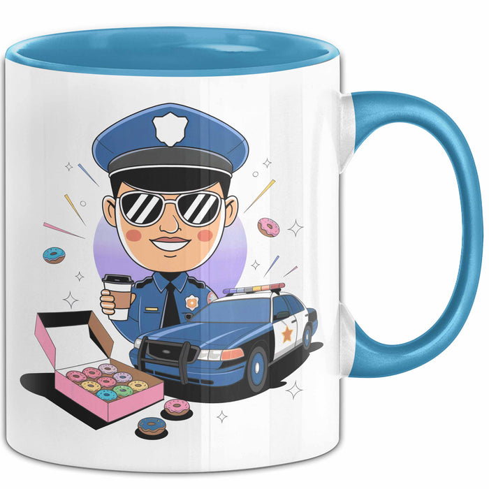 Polizist Tasse Geschenk Lustige Geschenkidee Spruch Für Strafverfolgung Blau Trendation