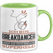 Breakdancer Geschenk Tasse Ich Bin Breakdancer Aber Sag Doch Einfach Superheld Lustige Geschenkdiee für Breakdancer Kaffee-Becher Grün Trendation