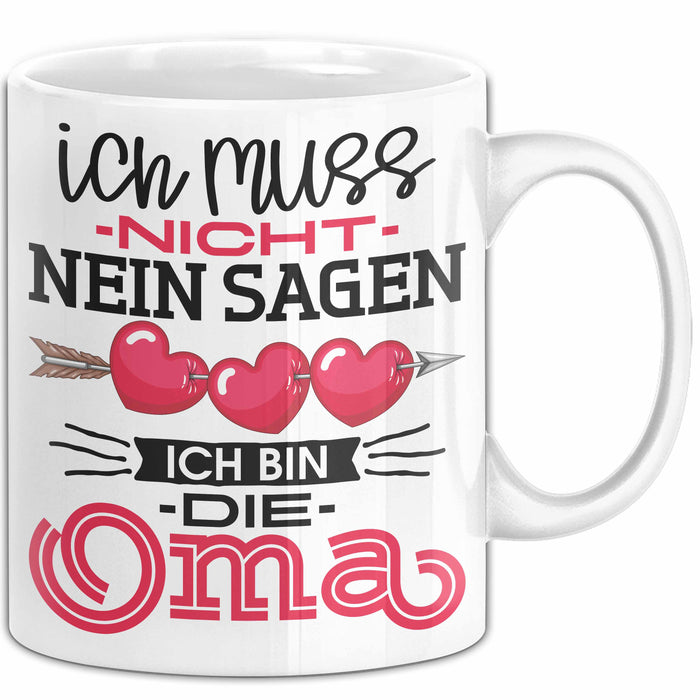 Nicht Ich Bin Die Oma Tasse Geschenk Muttertag Lustiger Spruch Weiß Trendation