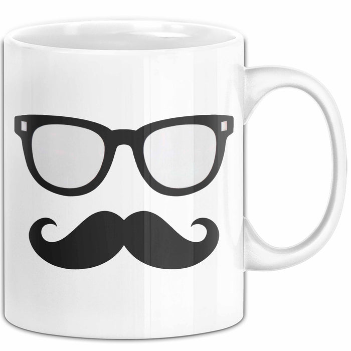 Hipster Tasse Geschenkidee für Trendsetter Weiß Trendation