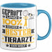 Tierarzt Geschenk Lustiger Spruch für Tierarzt Geschenkidee Bester Tierarzt Der Welt Blau Trendation