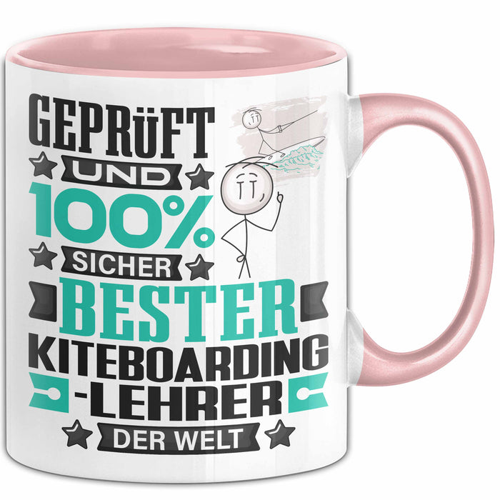 Kiteboarding-Lehrer Geschenk Lustiger Spruch für Kiteboarding-Lehrer Geschenkidee Bester Kiteboarding-Lehrer Der Welt Rosa Trendation