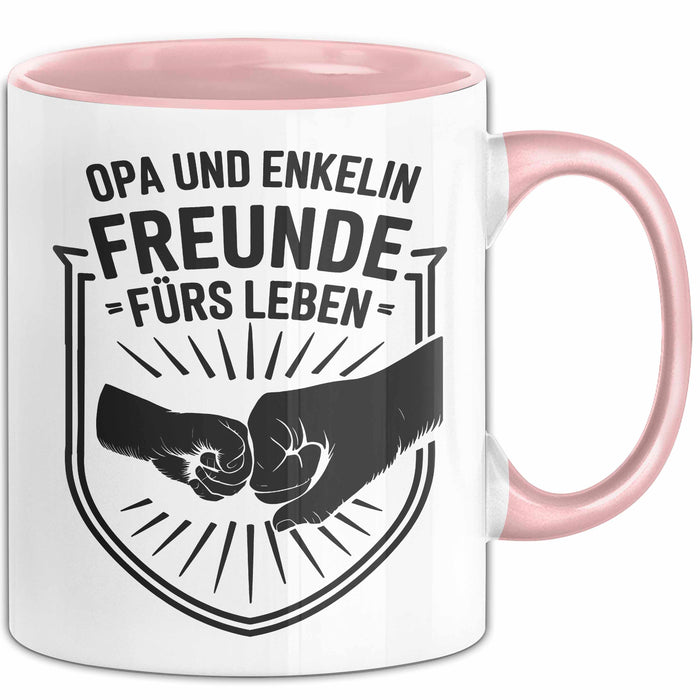 Opa Enkelin Tasse Geschenk Lustige Geschenkidee Spruch Freunde Fürs Leben Rosa Trendation