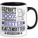 Katzensitter Geschenk Lustiger Spruch für Katzensitter Geschenkidee Bester Katzensitter Der Welt Schwarz Trendation