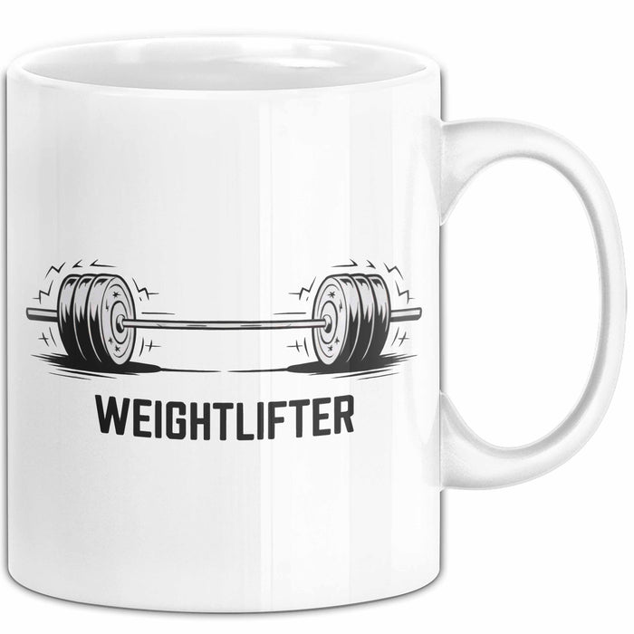 Gewichtheber Tasse Geschenkidee für Fitness Biest Weiß Trendation