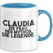 Claudia Tasse Claudia – Die Frau. Der Mythos. Die Legende. Geschenk Blau Trendation