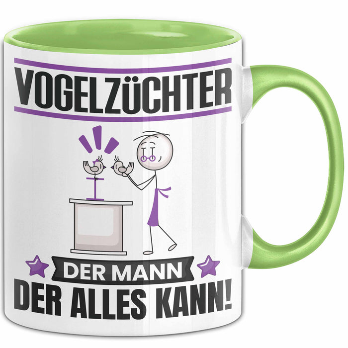 Vogelzüchter Tasse Geschenk für Vogelzüchter Der Mann Der Alles Kann Geschenkidee zum Geburtstag Grün Trendation