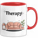 Therapeut Tasse Geschenk Lustige Geschenkidee Spruch Für Mentale Gesundheit Befürworter Rot Trendation