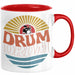 Drummer Schlagzeug-Spieler Geschenk Tasse Geschenkidee Kaffee-Becher Schlagzeuger Drum Bunte Grafik Rot Trendation