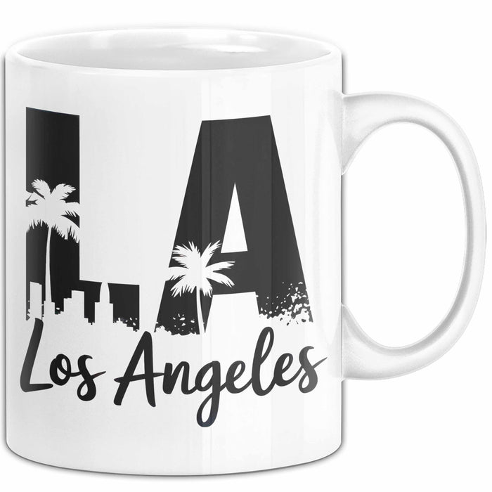 Los Angeles LA Kalifornien USA Tasse Geschenk Lustige Geschenkidee Spruch Weiß Trendation