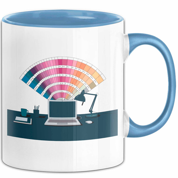 Grafik Designer Tasse Geschenk Lustige Geschenkidee Spruch Für Visuelle Kreative Blau Trendation