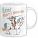 Sarkastische Katze Pferd Tasse Geschenk Buntes Nashorn Weiß Trendation