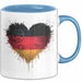 Deutschland Deutschlandflagge Herz Tasse Geschenk Lustige Geschenkidee Spruch Blau Trendation