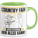 Country-Fan Tasse Geschenk für Country-Fan Der Mann Der Alles Kann Geschenkidee zum Geburtstag Grün Trendation