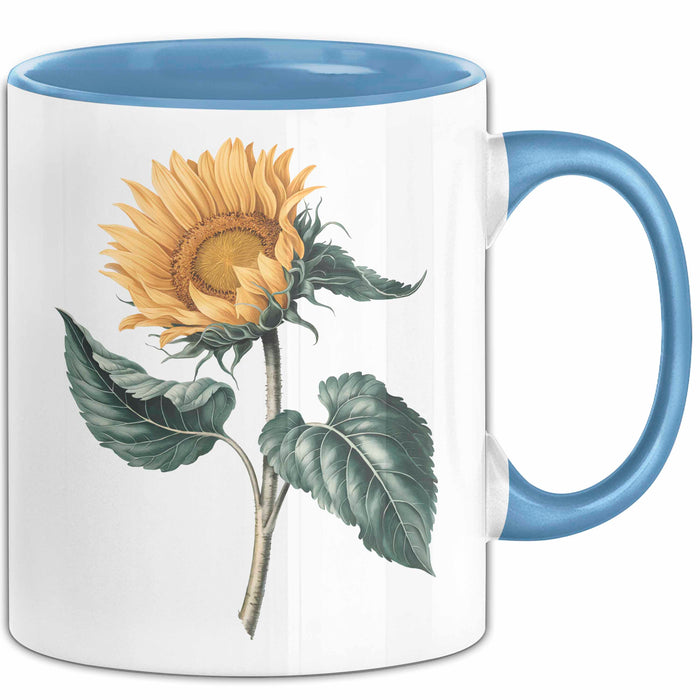 Sonnenblume Pflanze Tasse Geschenk Lustige Geschenkidee Blau Trendation