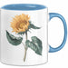 Sonnenblume Pflanze Tasse Geschenk Lustige Geschenkidee Blau Trendation