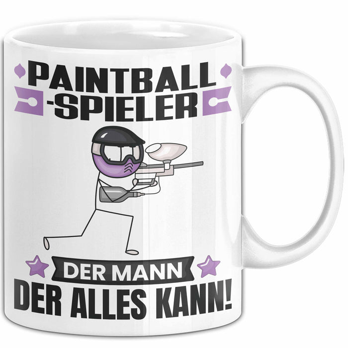 Paintballspieler Tasse Geschenk für Paintballspieler Der Mann Der Alles Kann Geschenkidee zum Geburtstag Weiß Trendation