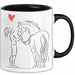 Pferde Tierliebhaber Mädchen Tasse Geschenk Lustige Geschenkidee Spruch Schwarz Trendation