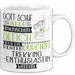 Trekking-Enthusiastin Geschenk Becher Tasse Gott Schuf Alle Menschen Gleich Nur Die Besten Durfeten Trekking-Enthusiastin Werden Geschenkidee Lustig Weiß Trendation